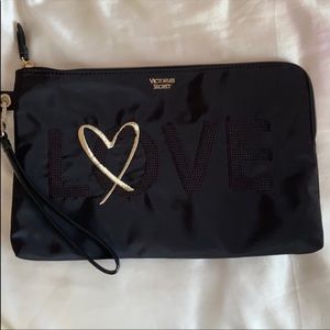 Victoria’s Secret - Sequin Zipper Black Wristlet